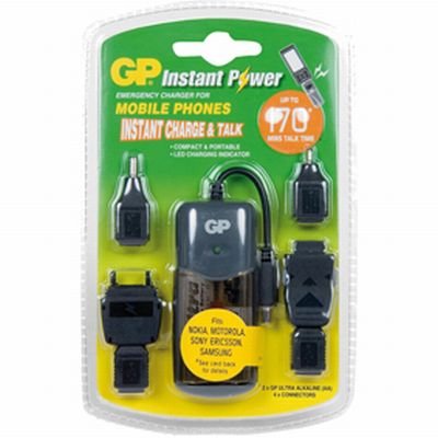 GP Mobile Phone Charger With 2 AA Batteries For Nokia Motorola Sony Ericsson and Samsung