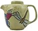  MARA STONEWARE COLLECTION - Collectible Tea Pot - Mexican Pottery - Desert Hummingbird & Dragonfly Design