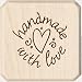 Rubber Stamp w/Wood Handle: Handmade w/Love