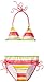 Kanu Surf Girls 2-6X Popsicle Bikini Swimsuit