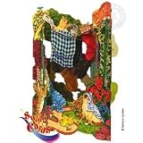Santoro Graphics Swing Card / Greeting Card - Kittens on the Washline - SC23