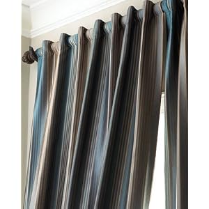 Each 84"L Striped Curtain