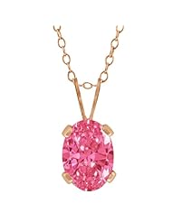 Carlo Bianca Fancy Pink 925 Rose Gold Plated Silver Pendant Made With Swarovski Zirconia