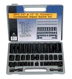 Carrera Precision ME6429 38 Piece SAE METRIC Impact Complete Set Shallow & Deep