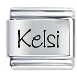 Pugster Name Kelsi Italian Charms Bracelet Link