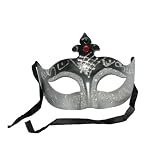 Silver Shimmer Venetian Masquerade Mask ~ Mardi Gras Masks