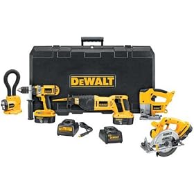 Factory-Reconditioned DEWALT DC5KITVDR 18-Volt XRP Cordless 5-Tool Heavy Duty Combo Kit by DeWalt