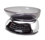 Salter 096Crbkdr Contour Mechanical Chromed Kitchen Scale With Clear Weighing Scoop