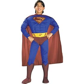 Halloween Superhero Superman Muscle Chest TODDLER Costume Fits 2-4