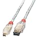 LINDY Premium FireWire Cable 4 Pin Male to 6 Pin Male (Transparent), 10m