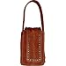 Nicole Miller Suede Front Flap Universal Cell Phone Carry Case with Hand Strap, Brown with Studs