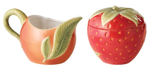 Spode Fruit Haven Figural Set of 2 Sugar & Creamer