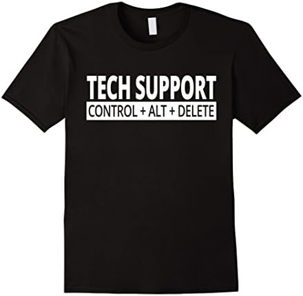 Men's Tech Support Ctrl Alt Delete T-shirt 3XL Black