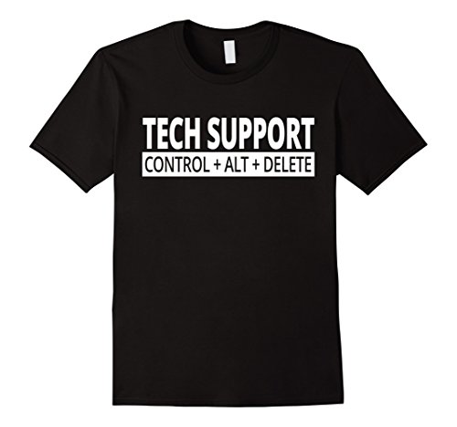 Men's Tech Support Ctrl Alt Delete T-shirt 3XL Black