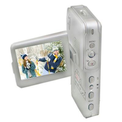Mustek DV 520T - Camcorder with digital player/voice recorder - 5.2 Mpix - supported memory: MMC, SD - flash card