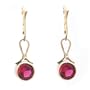 14K Gold Ruby Nouveau Earrings