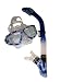 Panoramic Mask and Dry Snorkel-Blue Thunder