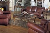 100% TOP GRAIN LEATHER*CAMEL-BACK DESIGN*BROWN*SADDLE