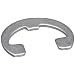 Tapered Section Plain Stainless Steel Radially Assembled External Reinforced E Style Retaining Ring, 3/32" Shaft Diameter, 0.015" Thick (Pack of 25)