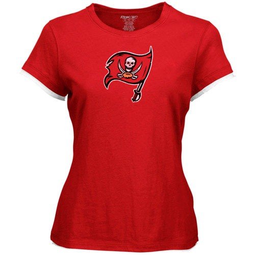 Reebok Tampa Bay Buccaneers Ladies Red Classic Logo Too Tissue T-shirt (Large)