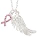 Cancer Breast Angel Awareness Necklace Wish Necklace 