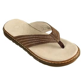 Buy Dr. Martens Della Ladies Leather Sandals, Toe Post, Tan by Dr. Martens