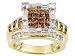 10KT 2.25CTW CHAMPAGNE AND WHITE DIAMOND RING