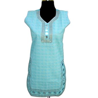 Handmade Printed Cotton Top With Paper Mior