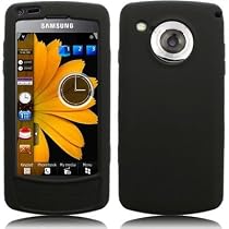 SAMSUNG i8910 SILICON SKIN CASE COVER - BLACK