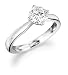 0.73ct Diamond Solitaire Engagement ring in 18ct White Gold