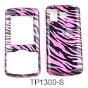 Pink/Black Zebra Design Snap on Faceplate Cell Phone Case Cover For LG Rhythm AX585