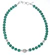 Girlfriend Gifts Sterling Silver Green Onyx Gemstone Necklace 19 inches
