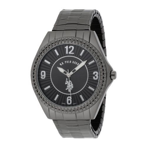 U.S. Polo Assn. Men's USC80028 Gun-Metal Analogue Black Dial Expansion Watch