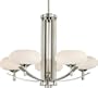 Possini Euro Opal Etched Glass 5-Light Pendant Chandelier