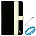Black-White Canvas Portfolio Carrying Case for Creative ZiiO (8 GB, 16 GB) 7-Inch Android 2.2 Wireless Entertainment Tablet + Executive White Stylus Pen with Laser Pointer and LED Light+ SumacLife TM Wisdom*Courage Wristband