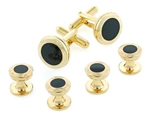 JJ Weston Discreet Sized Formal Set with Etched Border with Presentation Box. Made in the USA