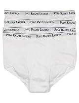 Ralph Lauren Mens Underwear Mid Rise Brief 4Pack White
