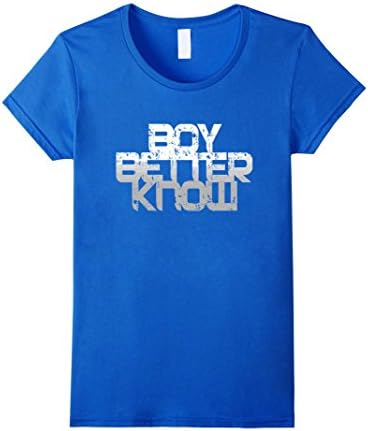 Women's Boy Better Know T-shirt Medium Royal Blue