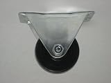 Rigid caster, 2 1/2 diameter x 1 1/8 wide soft rubber wheel with self lube bearing. 100 pound load capacity.