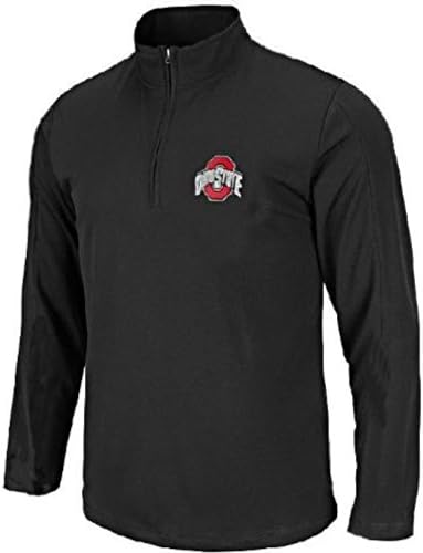 Ohio State Buckeyes Black Synthetic ¼ Zip Pullover Top by J. America