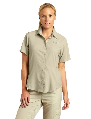 Columbia Women's Tamiami II Short Sleeve Fishing Shirt (Fossil, Small)