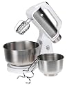 West Bend 41135 12-Speed Stand Mixer with 2 Mixing Bowls, White