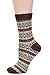 Zando Womens Wool Socks Winter Athletic Socks Crew Sock Warm Hiking Merino Wool Socks Soft Thick Mid Calf New Dark Stripe