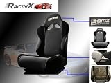 Gray with Black Universal Racing Seats - Pair