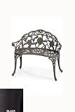 Cast Iron Settee English Rose Black