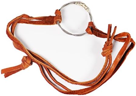 Restrung Jewelry Caramel Hand Crafted Silver Recycled Guitar String and Soft Leather Eternity Bracelet