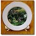 English Country Garden Watercolor Print - 8 Inch Porcelain Plate