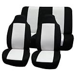 Bucket Car Seat Cover Full Seat Fb102 White/black 112