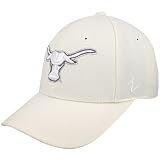 Zephyr Texas Longhorns White Silver Lining Fitted Hat