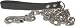 Top Dog Black Leather Dog Chain Leash 2 ft Lead